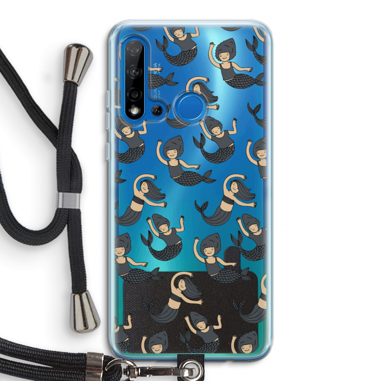 Zeemeermin: Huawei P20 Lite (2019) Transparant Hoesje met koord