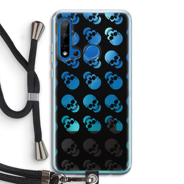 Musketon Skulls: Huawei P20 Lite (2019) Transparant Hoesje met koord