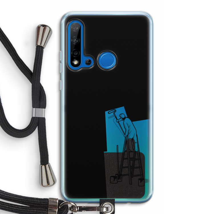 Musketon Painter: Huawei P20 Lite (2019) Transparant Hoesje met koord