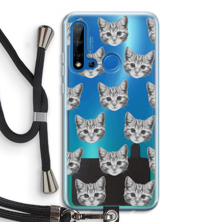 Kitten: Huawei P20 Lite (2019) Transparant Hoesje met koord