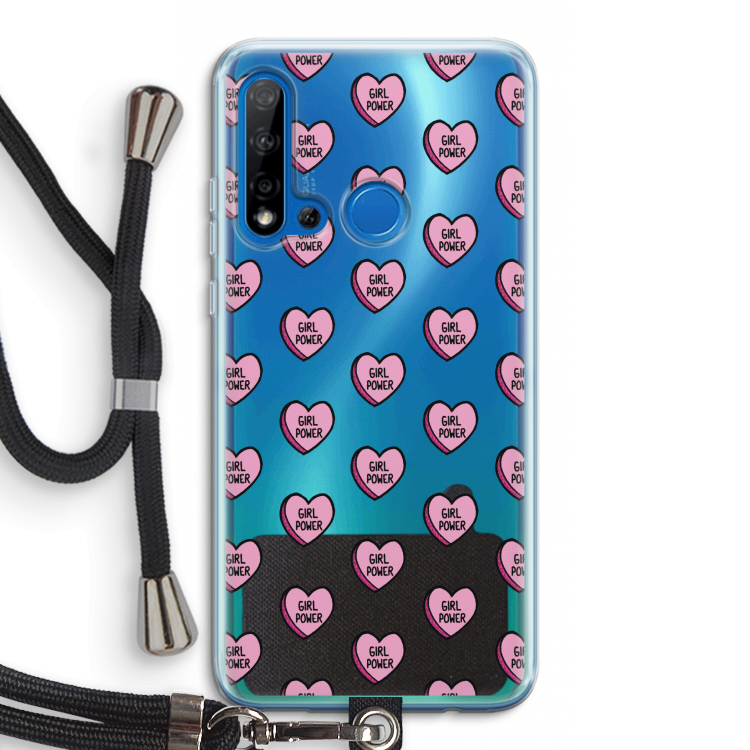 GIRL POWER: Huawei P20 Lite (2019) Transparant Hoesje met koord