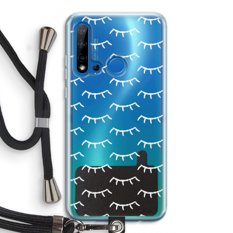 Wimpers: Huawei P20 Lite (2019) Transparant Hoesje met koord