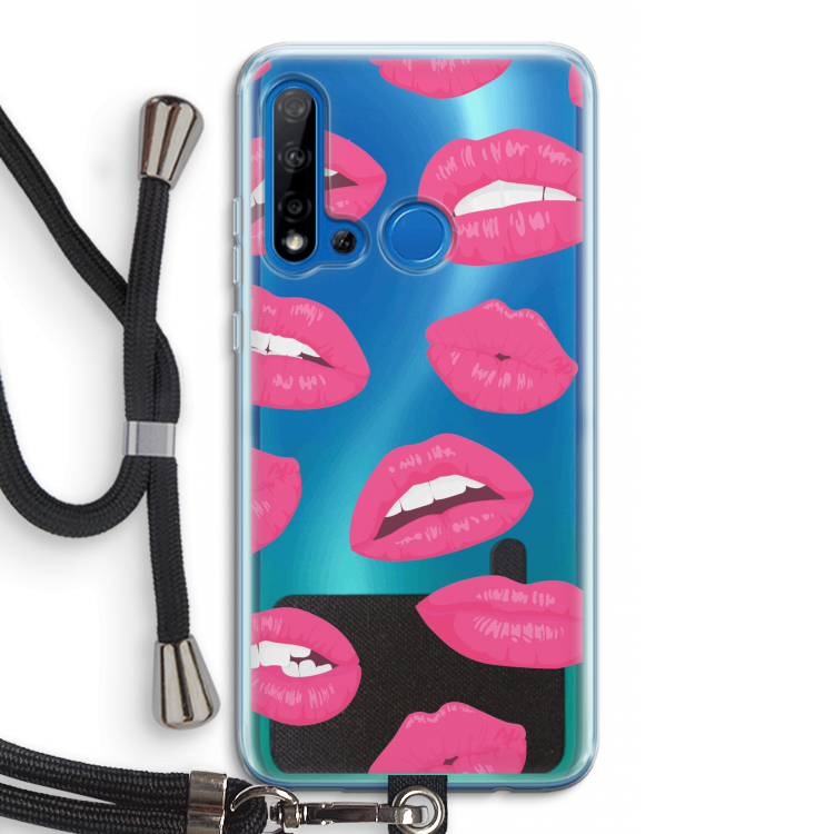 Bite my lip: Huawei P20 Lite (2019) Transparant Hoesje met koord