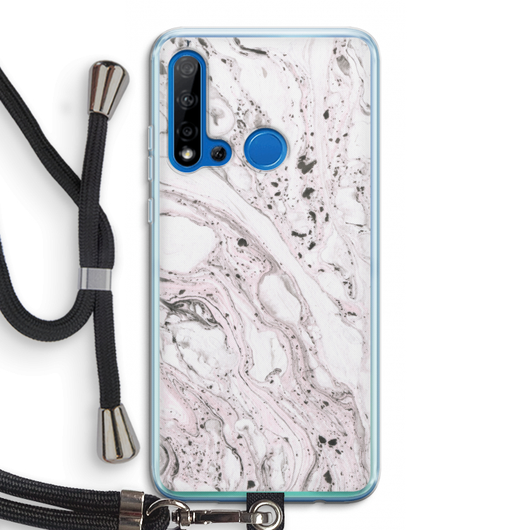 Mengelmoes: Huawei P20 Lite (2019) Transparant Hoesje met koord