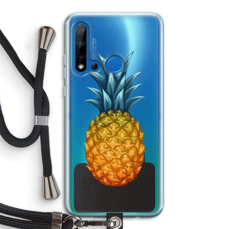 Grote ananas: Huawei P20 Lite (2019) Transparant Hoesje met koord