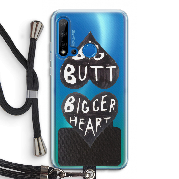Big butt bigger heart: Huawei P20 Lite (2019) Transparant Hoesje met koord