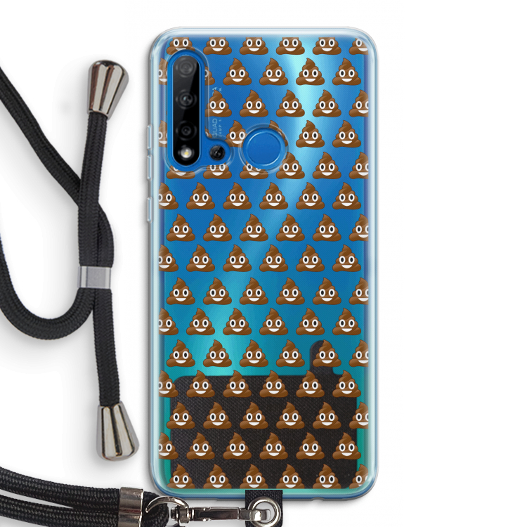 Poop emoji: Huawei P20 Lite (2019) Transparant Hoesje met koord