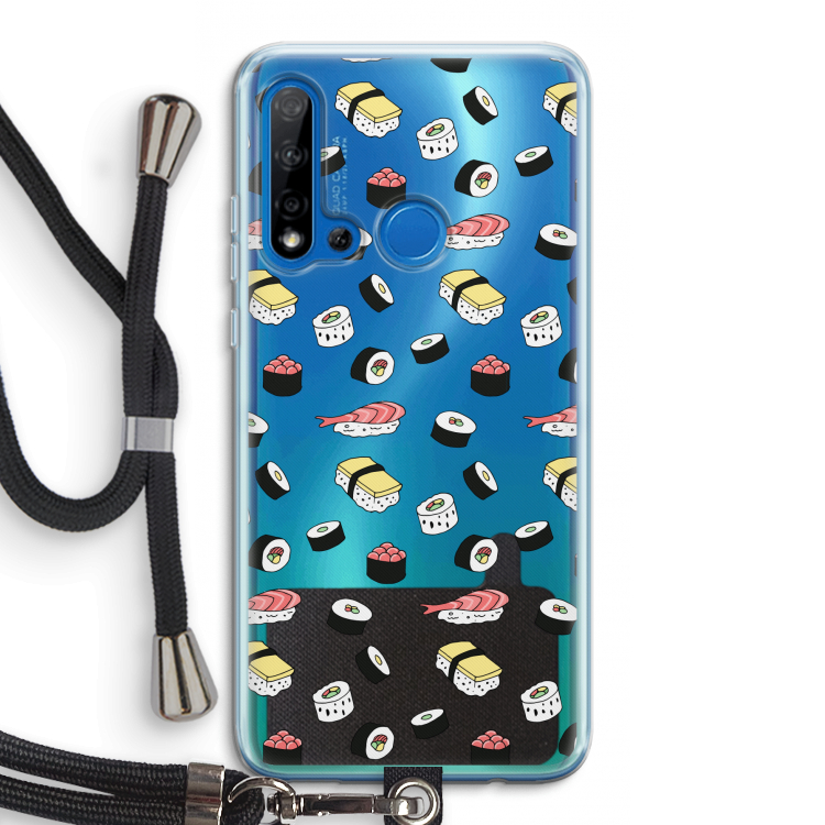 Sushi time: Huawei P20 Lite (2019) Transparant Hoesje met koord