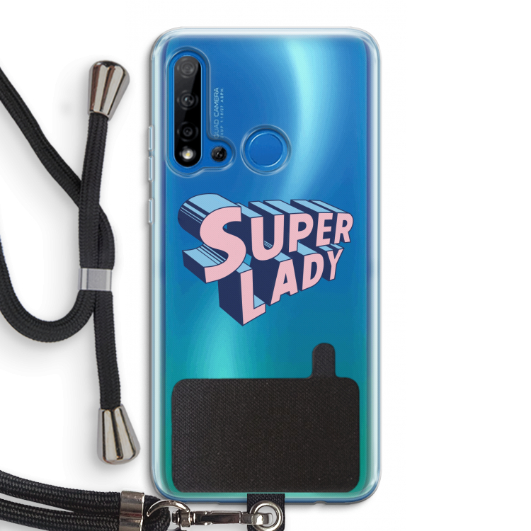 Superlady: Huawei P20 Lite (2019) Transparant Hoesje met koord