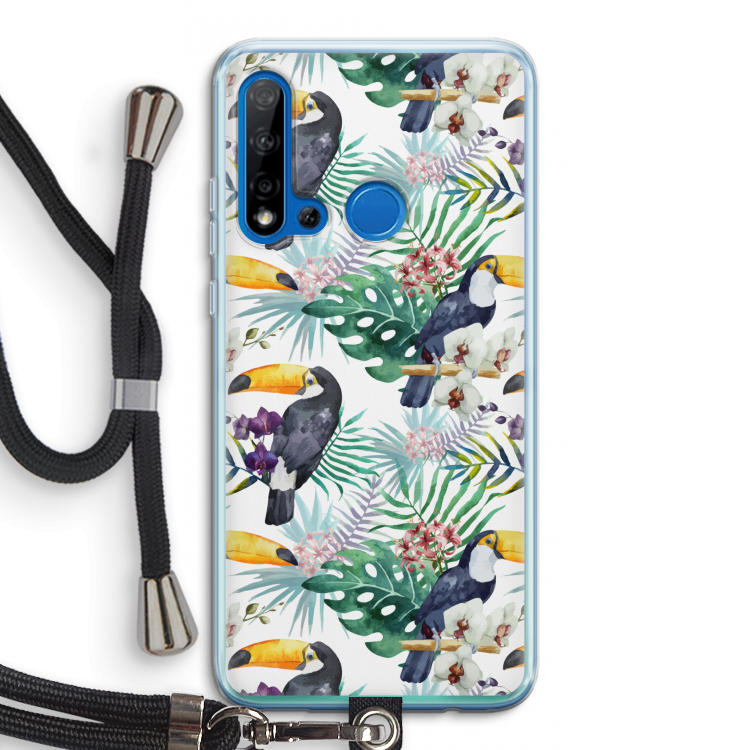 Tukans: Huawei P20 Lite (2019) Transparant Hoesje met koord
