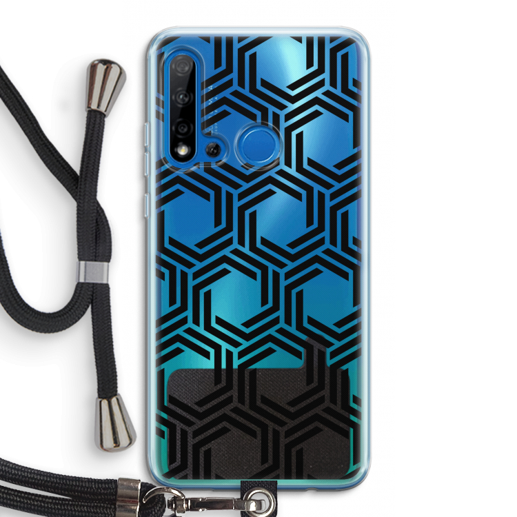 Geometrisch patroon: Huawei P20 Lite (2019) Transparant Hoesje met koord