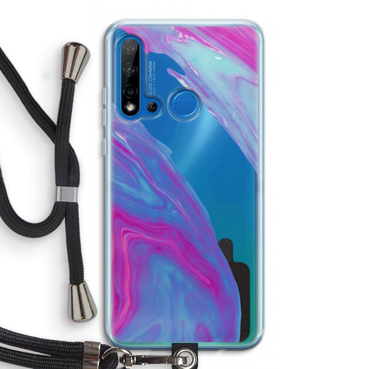 Zweverige regenboog: Huawei P20 Lite (2019) Transparant Hoesje met koord