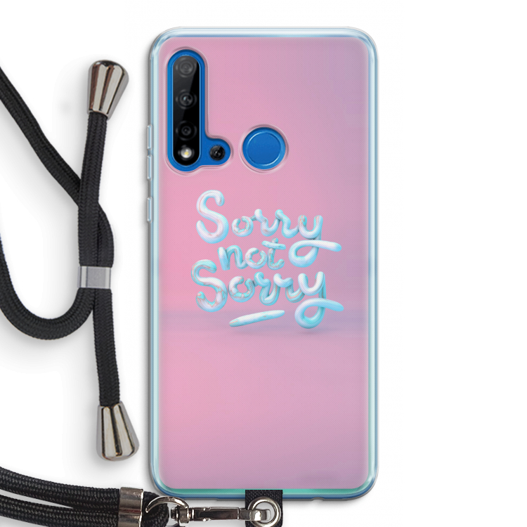 Sorry not sorry: Huawei P20 Lite (2019) Transparant Hoesje met koord