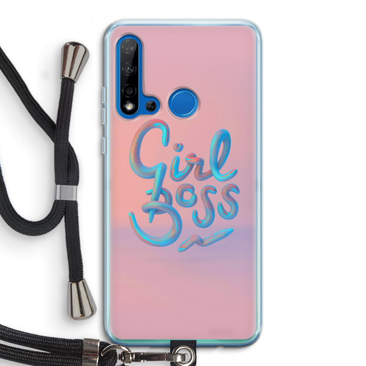 Girl boss: Huawei P20 Lite (2019) Transparant Hoesje met koord