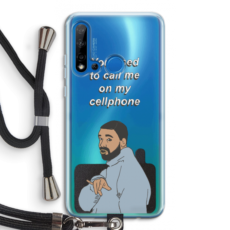 Hotline bling: Huawei P20 Lite (2019) Transparant Hoesje met koord
