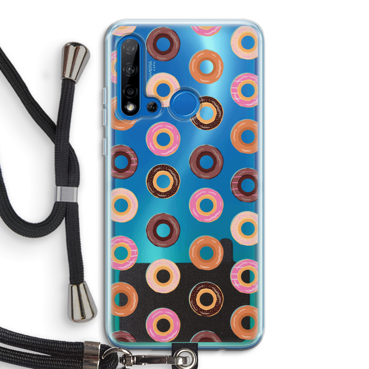 Donuts: Huawei P20 Lite (2019) Transparant Hoesje met koord