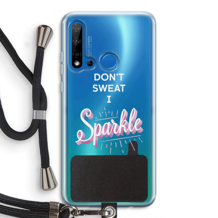Sparkle quote: Huawei P20 Lite (2019) Transparant Hoesje met koord