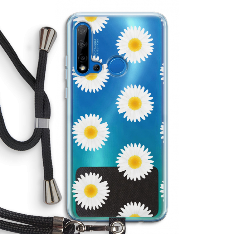 Margrietjes: Huawei P20 Lite (2019) Transparant Hoesje met koord