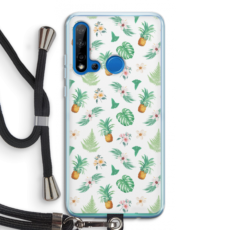 Ananas bladeren: Huawei P20 Lite (2019) Transparant Hoesje met koord