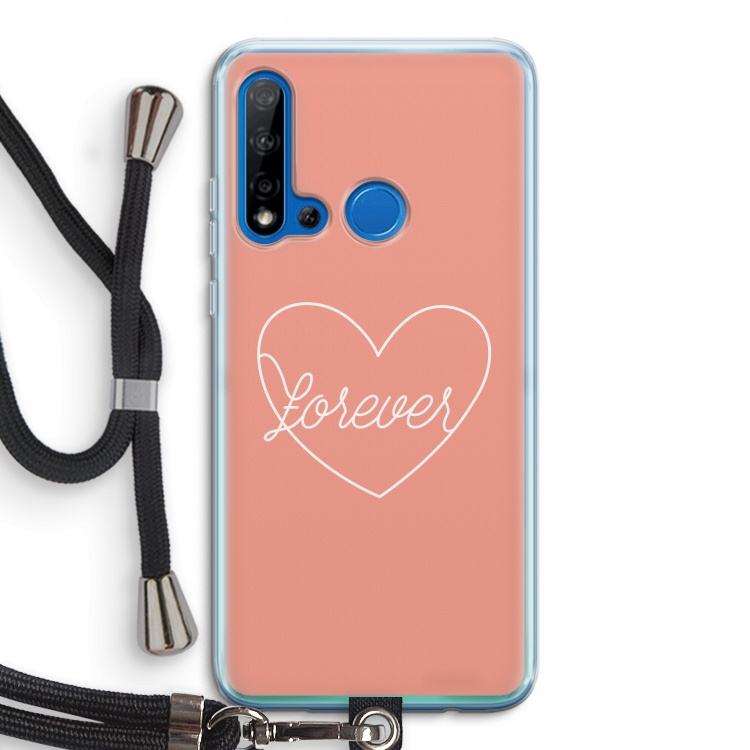 Forever heart: Huawei P20 Lite (2019) Transparant Hoesje met koord