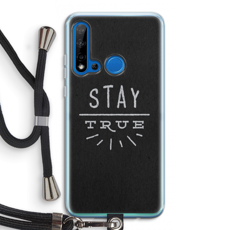 Stay true: Huawei P20 Lite (2019) Transparant Hoesje met koord
