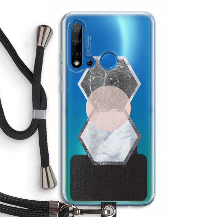 Creatieve toets: Huawei P20 Lite (2019) Transparant Hoesje met koord