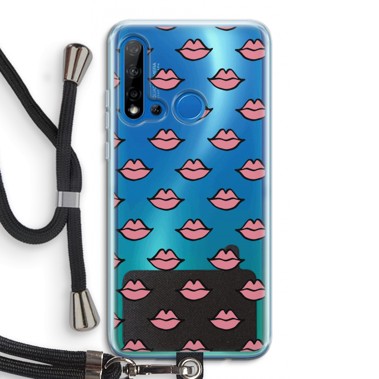 Lipjes: Huawei P20 Lite (2019) Transparant Hoesje met koord