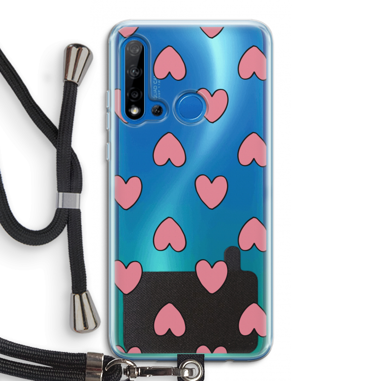 Ondersteboven verliefd: Huawei P20 Lite (2019) Transparant Hoesje met koord