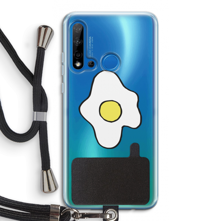 Spiegelei: Huawei P20 Lite (2019) Transparant Hoesje met koord