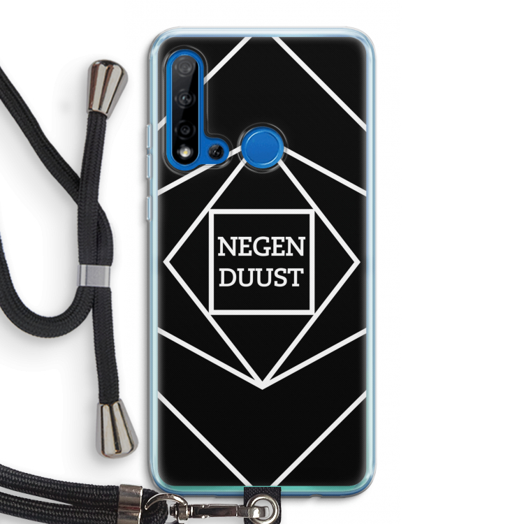 Negenduust geometrisch: Huawei P20 Lite (2019) Transparant Hoesje met koord