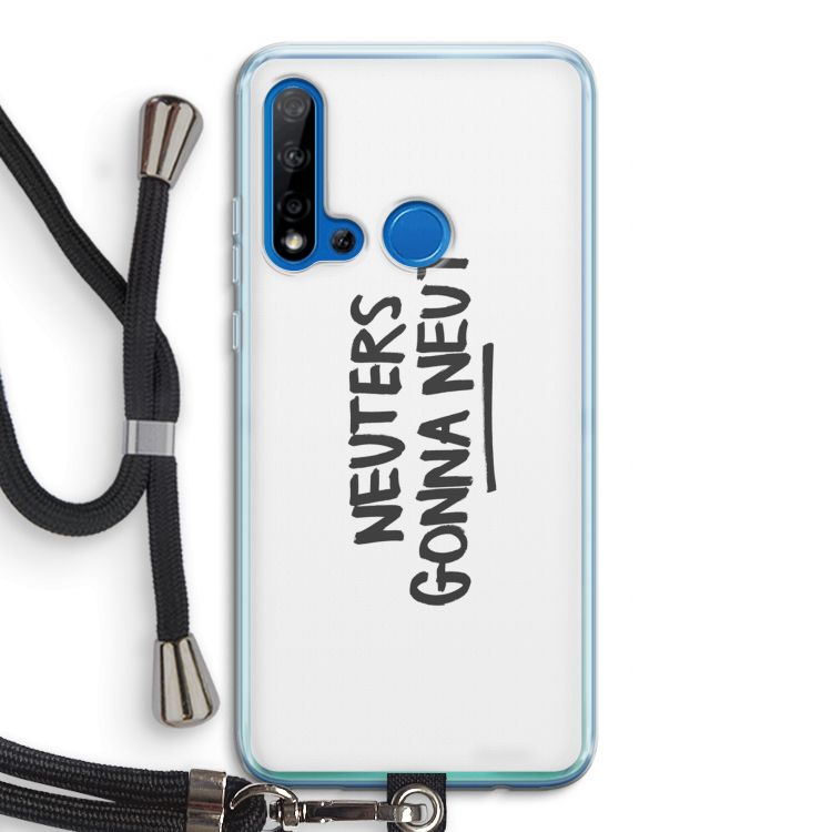 Neuters: Huawei P20 Lite (2019) Transparant Hoesje met koord