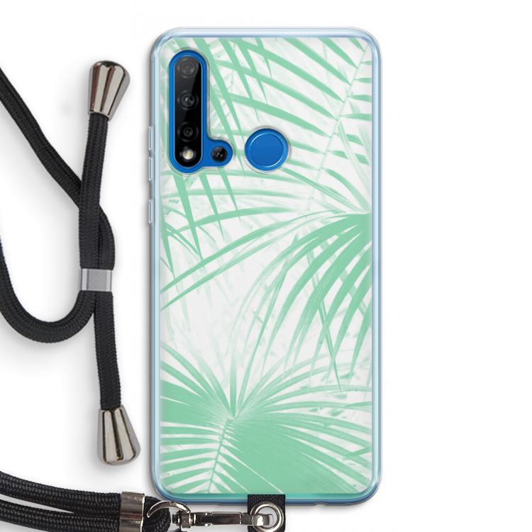 Palmbladeren: Huawei P20 Lite (2019) Transparant Hoesje met koord