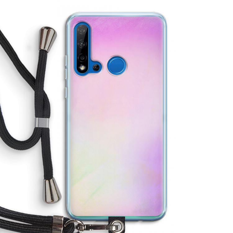 Flow mist pastel: Huawei P20 Lite (2019) Transparant Hoesje met koord