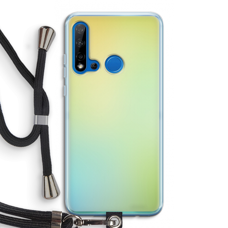 Minty mist pastel: Huawei P20 Lite (2019) Transparant Hoesje met koord