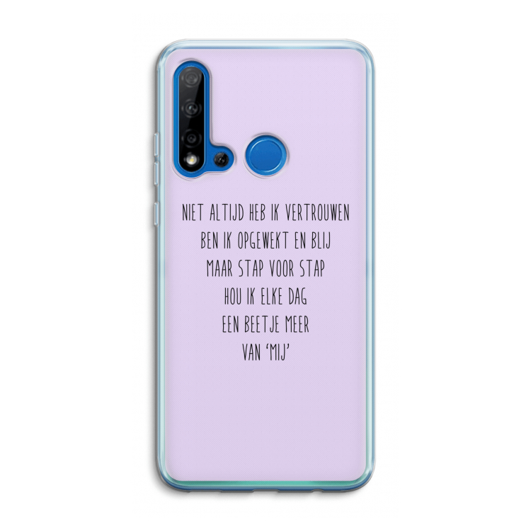 Zelfvertrouwen: Huawei P20 Lite (2019) Transparant Hoesje