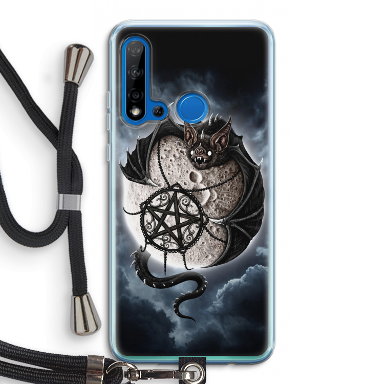 Volle maan: Huawei P20 Lite (2019) Transparant Hoesje met koord