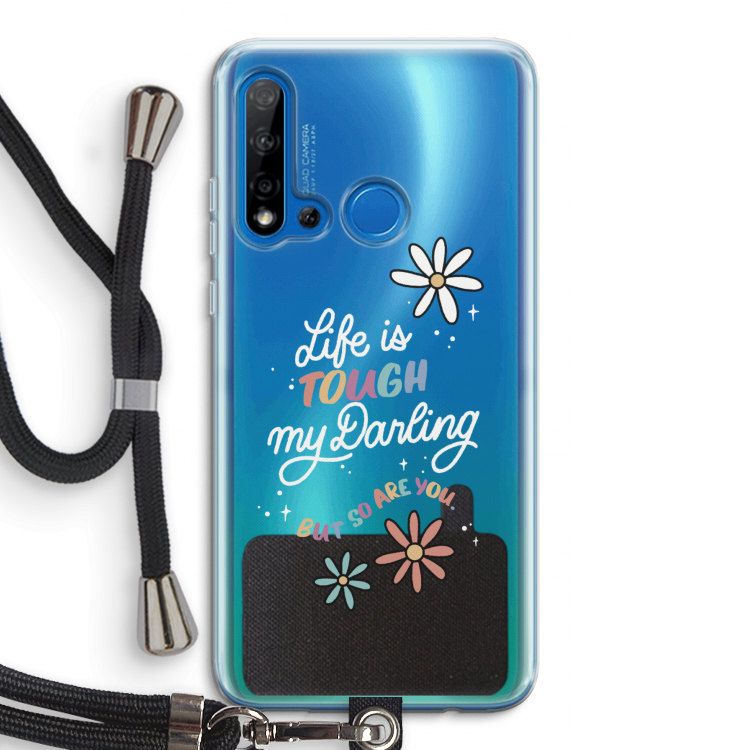 Tough Life: Huawei P20 Lite (2019) Transparant Hoesje met koord