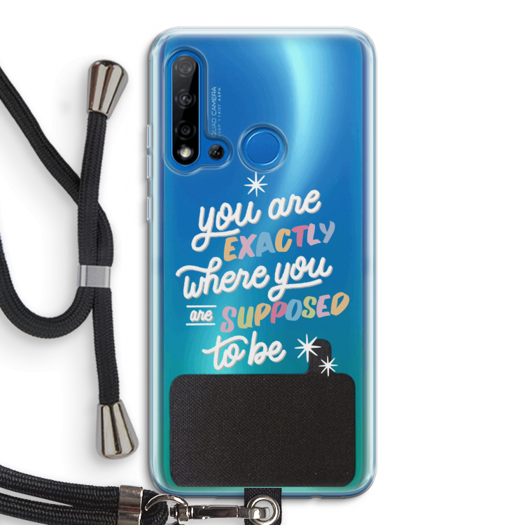 Right Place: Huawei P20 Lite (2019) Transparant Hoesje met koord