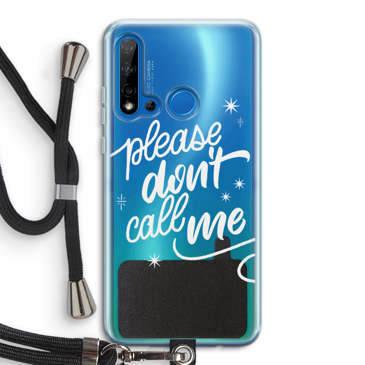 Don't call: Huawei P20 Lite (2019) Transparant Hoesje met koord