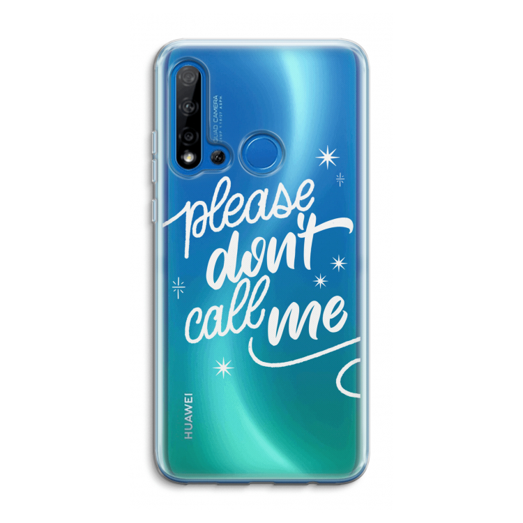 Don't call: Huawei P20 Lite (2019) Transparant Hoesje