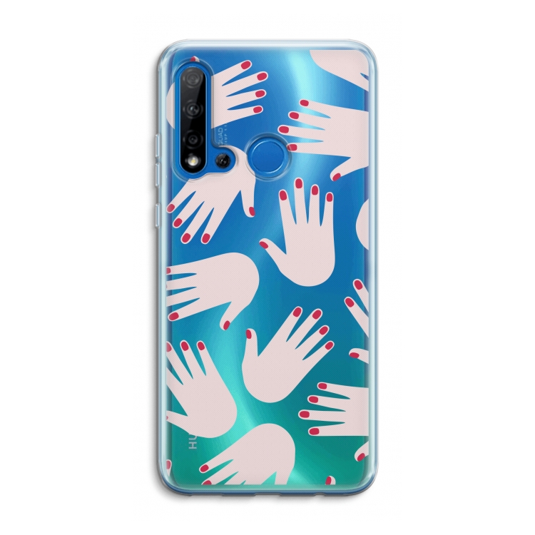 Hands pink: Huawei P20 Lite (2019) Transparant Hoesje