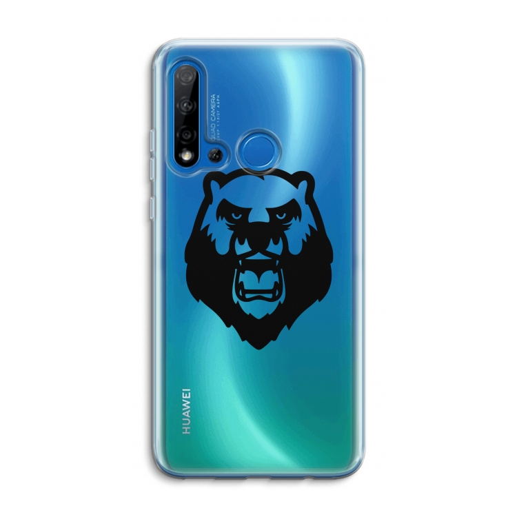 Angry Bear (black): Huawei P20 Lite (2019) Transparant Hoesje