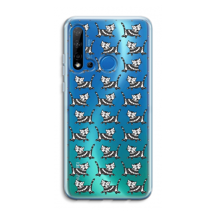 Zwarte poes: Huawei P20 Lite (2019) Transparant Hoesje