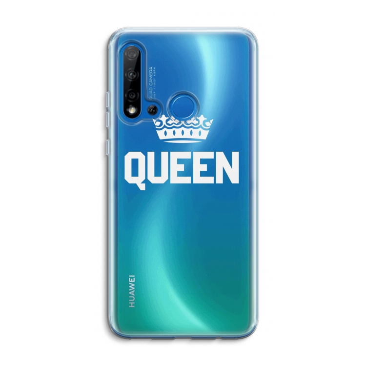 Queen zwart: Huawei P20 Lite (2019) Transparant Hoesje
