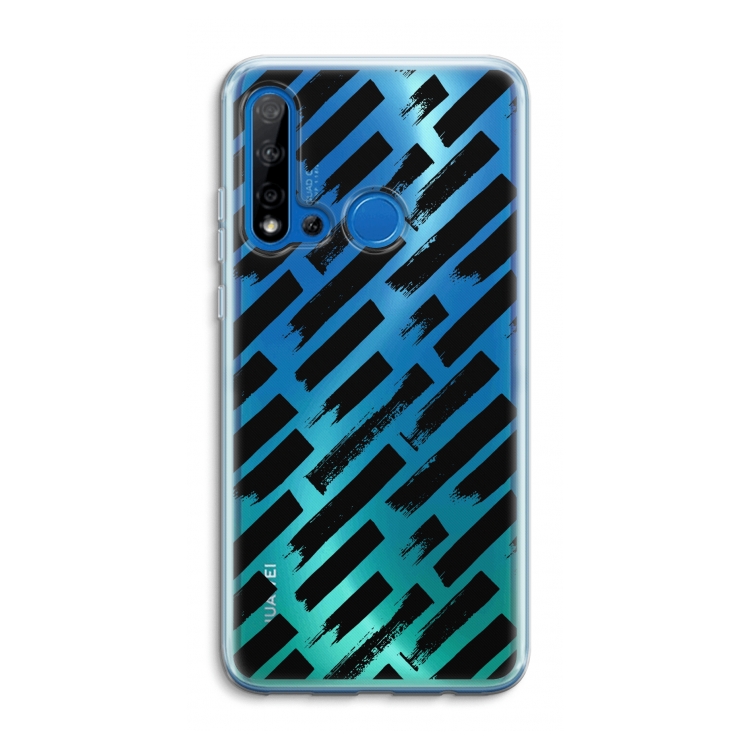 Zwarte vegen: Huawei P20 Lite (2019) Transparant Hoesje