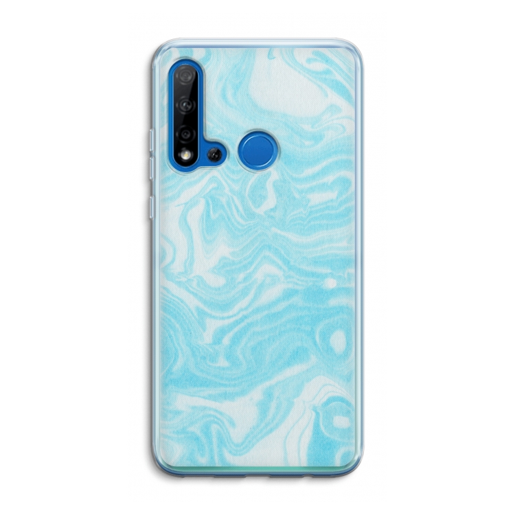 Waterverf blauw: Huawei P20 Lite (2019) Transparant Hoesje