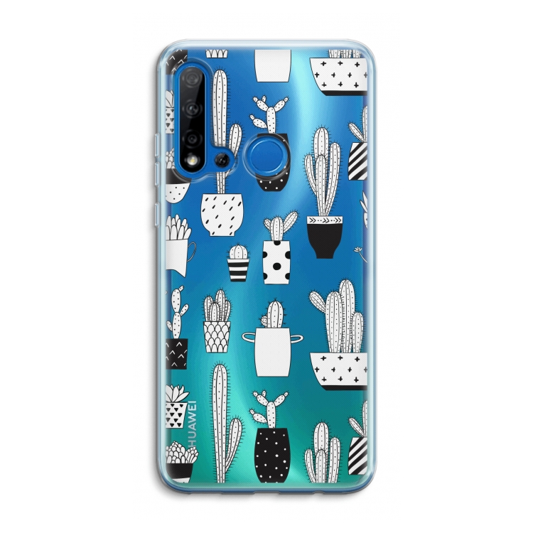 Cactusmotief: Huawei P20 Lite (2019) Transparant Hoesje