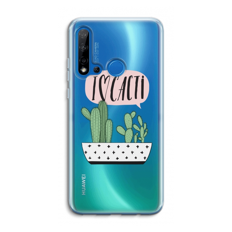 I love cacti: Huawei P20 Lite (2019) Transparant Hoesje