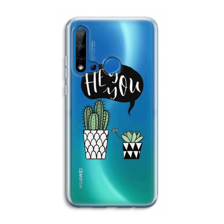 Hey you cactus: Huawei P20 Lite (2019) Transparant Hoesje