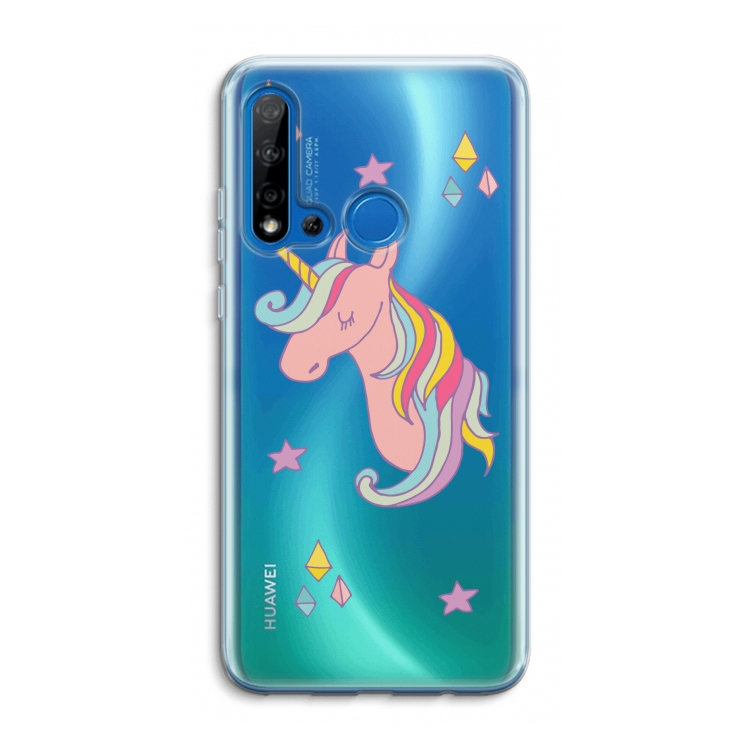 Roze eenhoorn: Huawei P20 Lite (2019) Transparant Hoesje